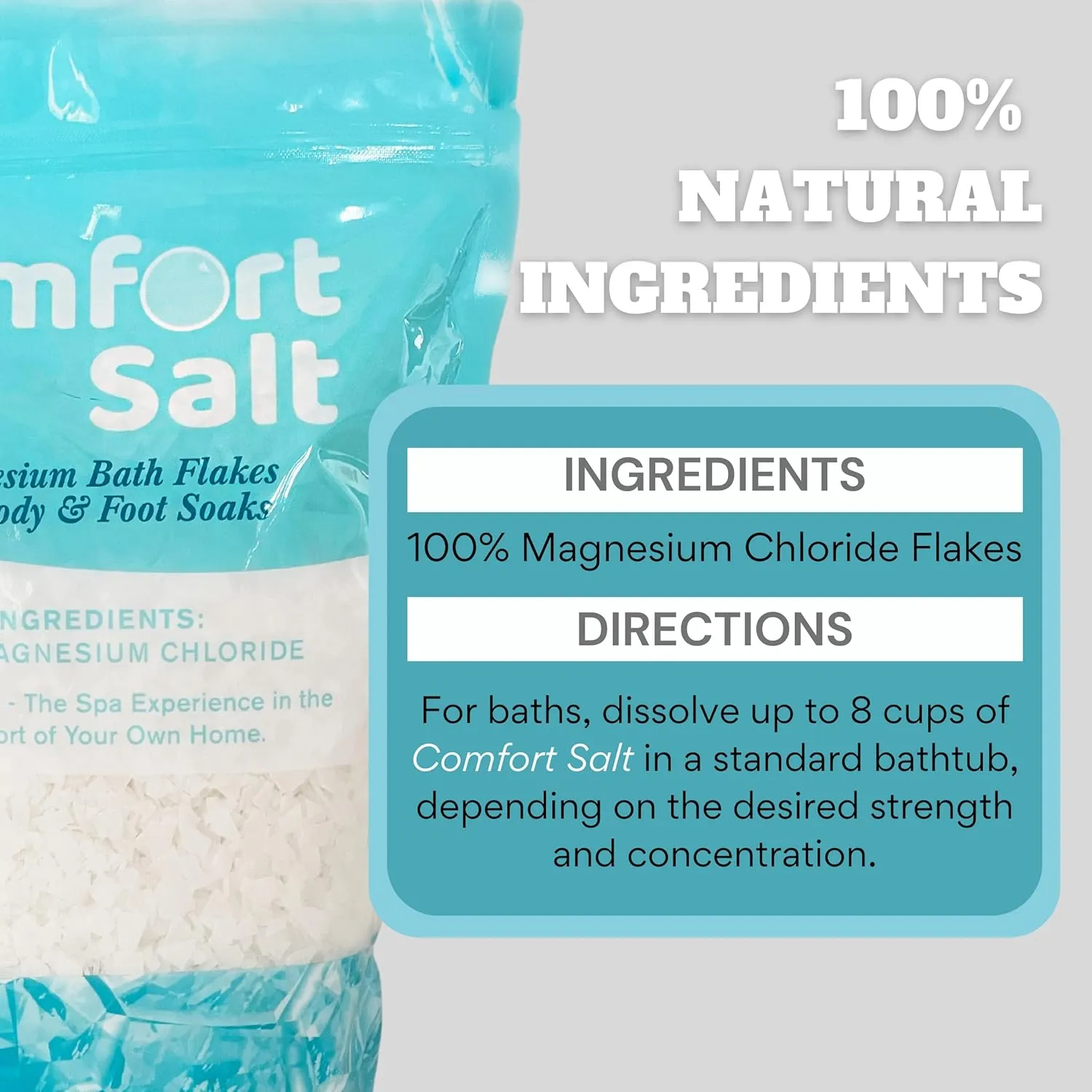 | Magnesium Bath Flakes | Soak for Relaxation, Recovery, & Wellness | 4 Pound Bag
