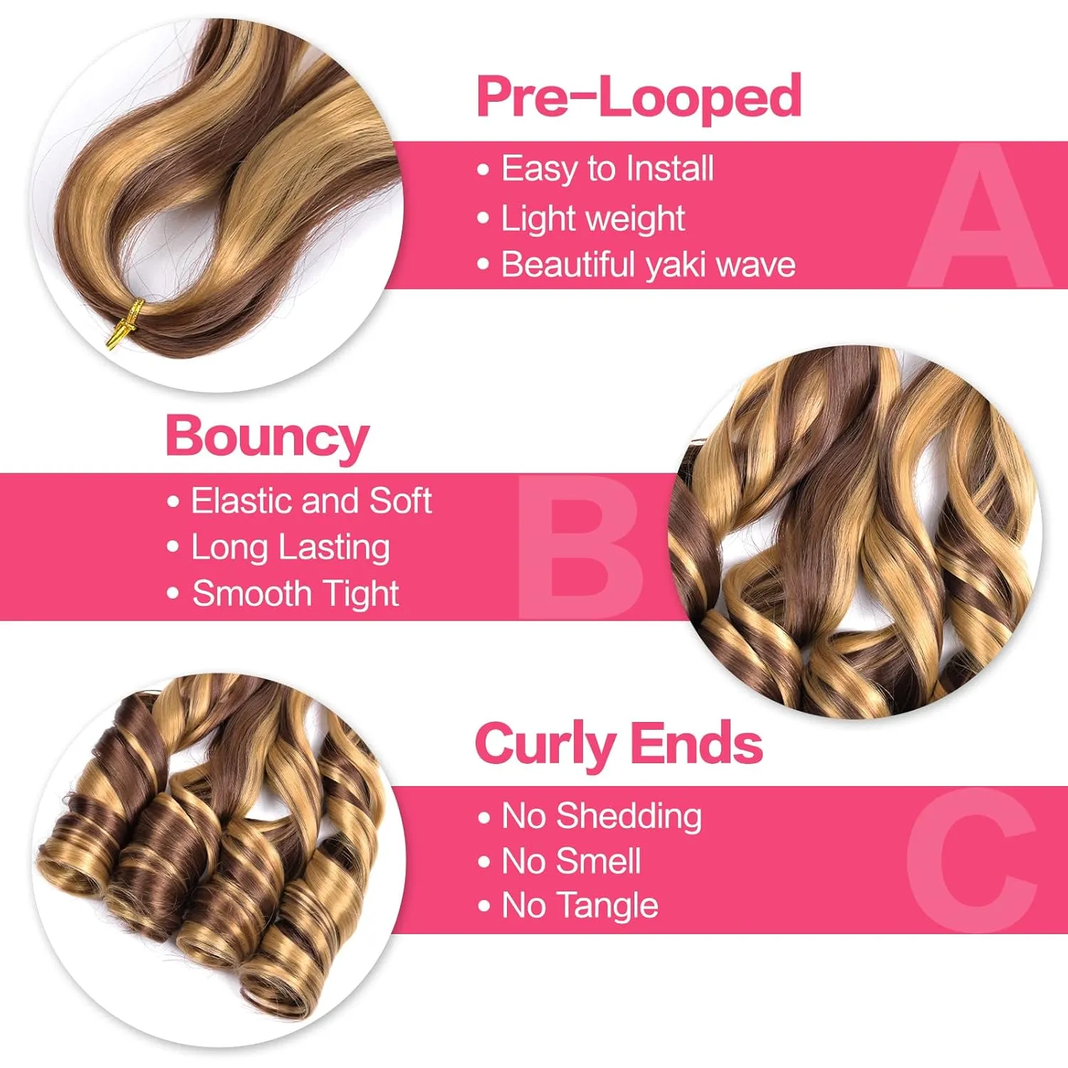 12 Inch French Curly Braiding Hair 27/33 Short French Curl Braiding Hair with Curly Ends Hair Extensions Braids Crochet Hair for Women (12 inch,8 packs,P27/33#)