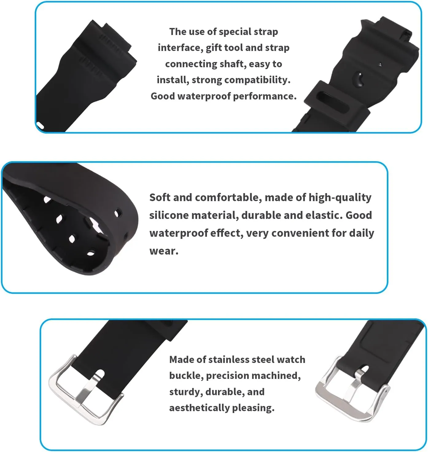 16mm Resin GW7900 GW7900B Watch Bands Compatible Fit for Casio G Shock 10330771 GW-7900 GW-7900B G-7900 G-7900B Replacement Strap Wirstband for Men and Women Waterproof Bracelet Watch accessories