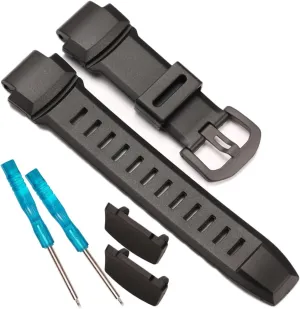 18mm Resin Watchband Compatible with Casio Pro Trek Prg260 Wrist Band Pathfinder Replacement Band PRG550 PRW3500 Men's Strap Waterproof Silicone Bracelet Accessorie
