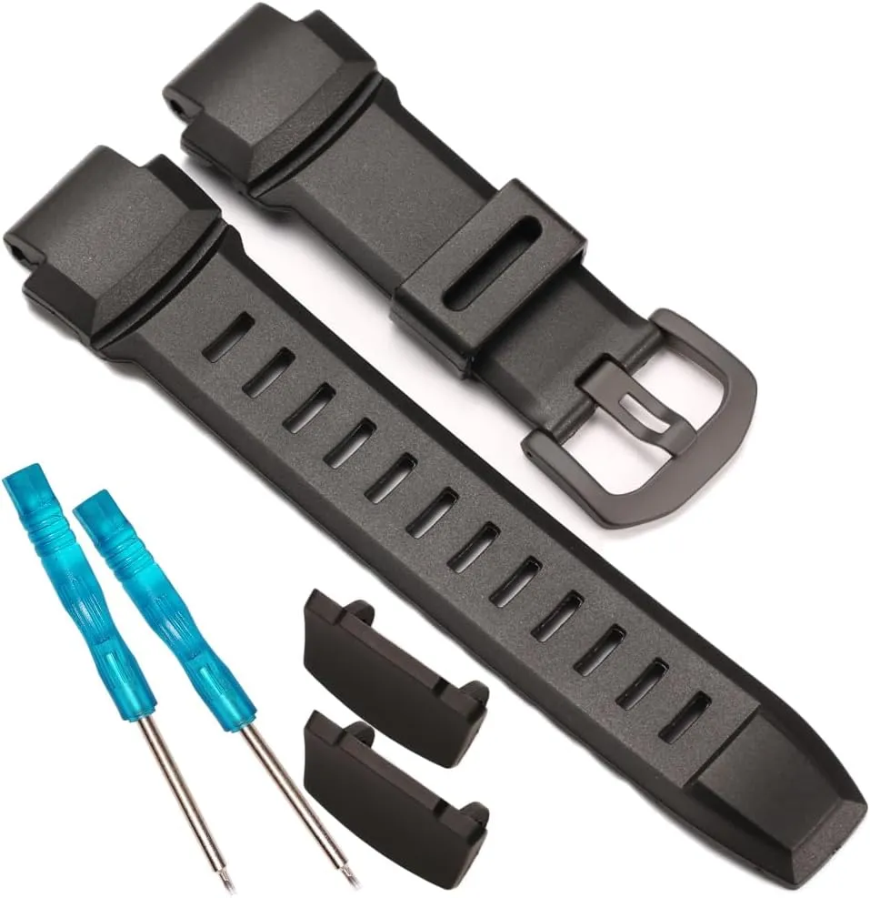 18mm Resin Watchband Compatible with Casio Pro Trek Prg260 Wrist Band Pathfinder Replacement Band PRG550 PRW3500 Men's Strap Waterproof Silicone Bracelet Accessorie