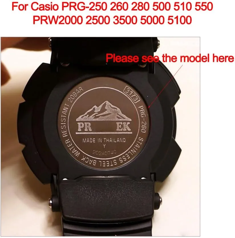 18mm Resin Watchband Compatible with Casio Pro Trek Prg260 Wrist Band Pathfinder Replacement Band PRG550 PRW3500 Men's Strap Waterproof Silicone Bracelet Accessorie