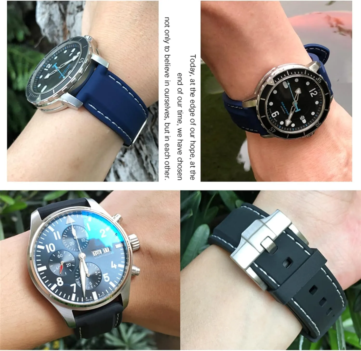 19mm 21mm 20mm 22mm 23mm 24mm For Rolex Soft Waterproof Silicone Watch Strap For Rolex Watchband
