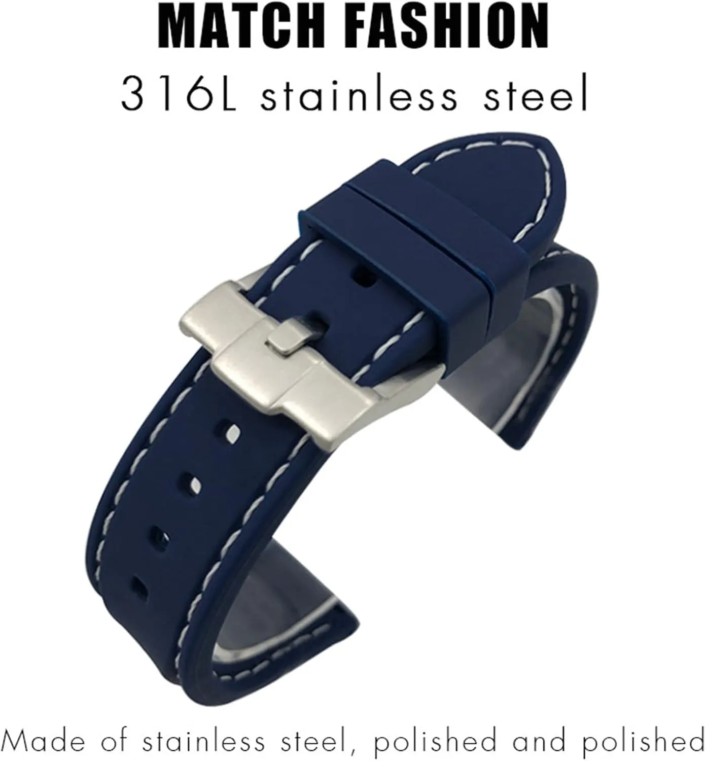 19mm 21mm 20mm 22mm 23mm 24mm For Rolex Soft Waterproof Silicone Watch Strap For Rolex Watchband