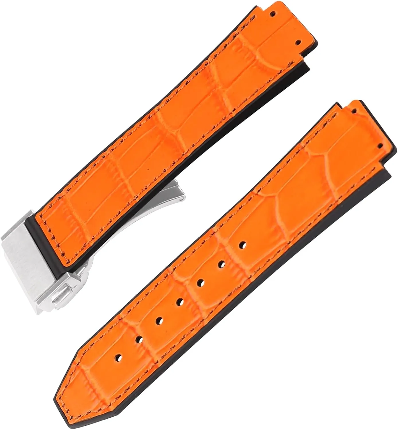 19mm*25mm*22mm Leather Watch Band replacement for Hublot Big Bang 25 mm Strap Wirstband accessories with Buckle for Men and Women