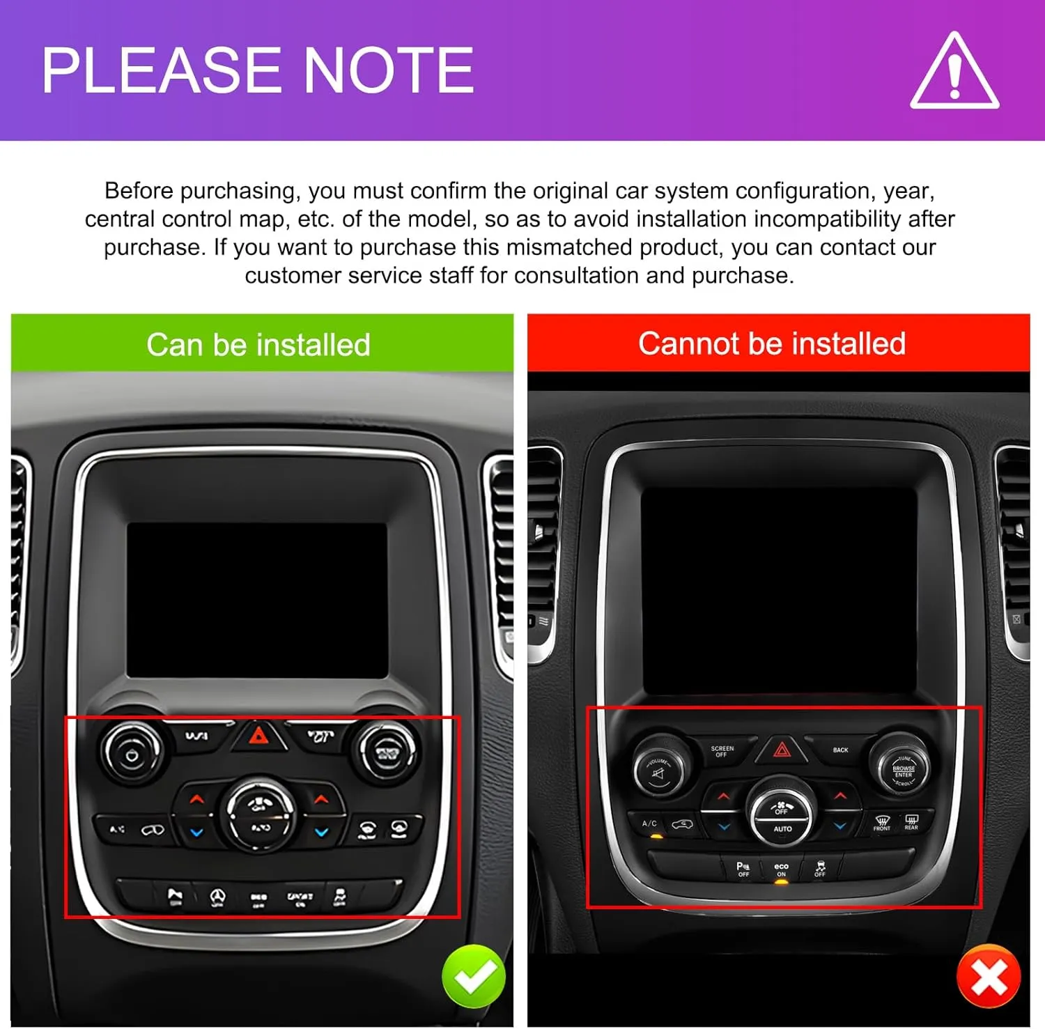 [2 64GB] Inefala for Dodge Durango 2014-2020 Android Car Radio Stereo with Wireless CarPlay Android Auto, 9 Inch HD Touchscreen with GPS WiFi Bluetooth FM/RDS SWC Canbus Backup Camera MIC