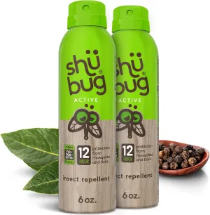 [2 Count] - Natural Mosquito Repellent Spray - Natural Plant Based Insect Protection, DEET-Free, Geraniol Formula with MCT Coconut Oil - Long-Lasting 12-Hour Coverage - 6oz