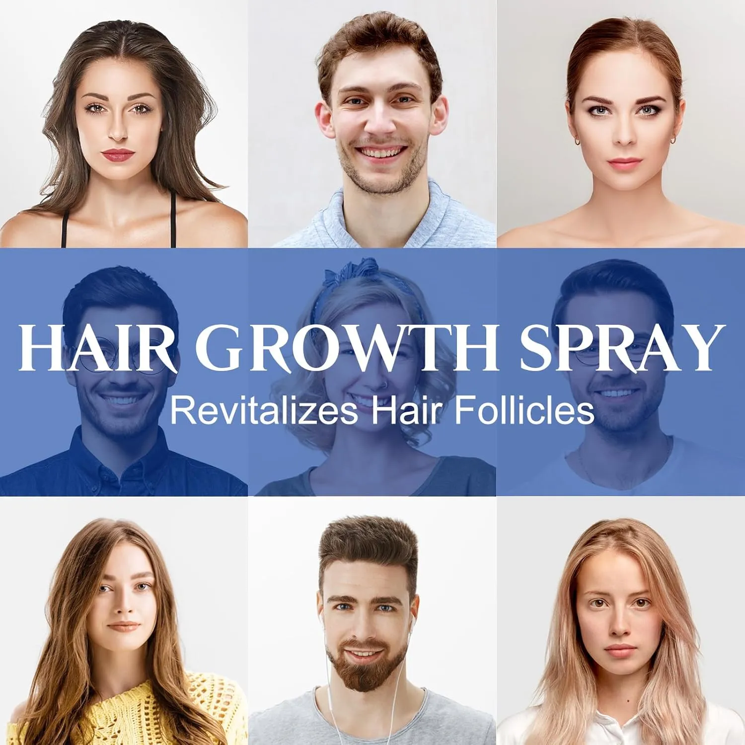 2 PACK 5% Minoxidil Hair Growth Spray for Thinning and Weak Hair, Scalp Treatment to Regrow Hair, Reduce Damage and Hair Loss for Men and Women, 2.02 OZ
