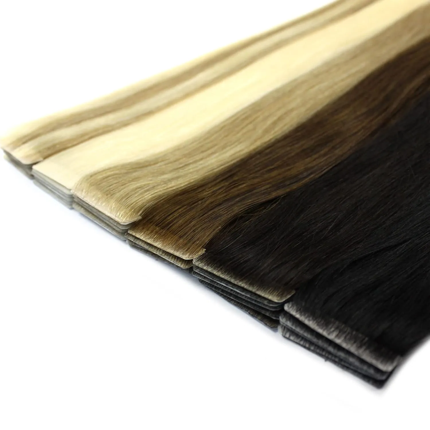 20 Pcs X 18" Tape In PU Machine Injected Invisible Seamless Remy Human Hair Extensions #16 Honey Blonde Color
