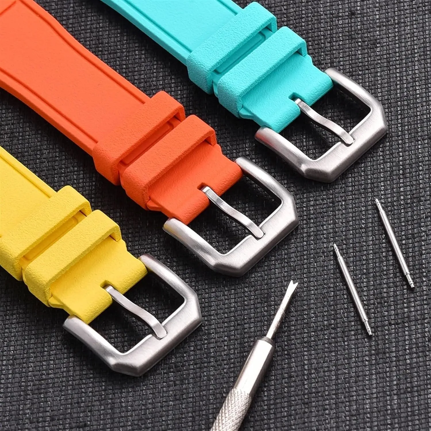 20mm 21mm 22mm Grade Fluororubber FKM Watch Strap Diving Waterproof Quick Release Watchbands