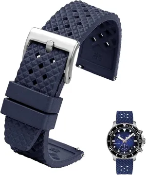 20mm 22mm Fluorine Rubber Watchband For OMega Diving Waterproof Watch Stap Replacement Accessories