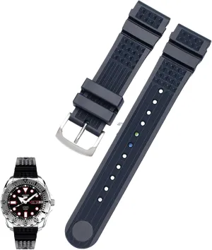20mm 22mm for Seiko SRP601J1 Water Ghost Canned Watch Diving Strap Waterproof Bracelet Men Silicone Black Blue Sport Strap