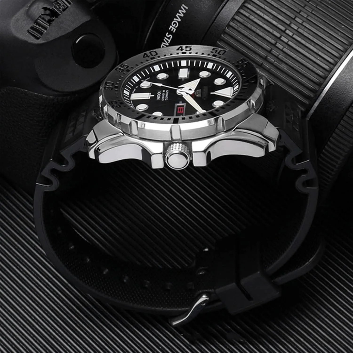 20mm 22mm for Seiko SRP601J1 Water Ghost Canned Watch Diving Strap Waterproof Bracelet Men Silicone Black Blue Sport Strap
