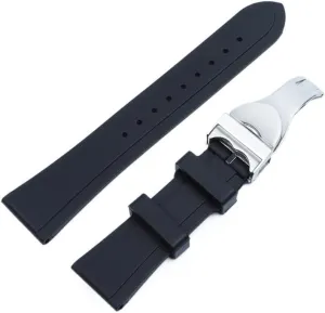 20mm 22mm Watch Strap Waterproof Soft Silicone Watchband Silver Gold Buckle For Tudor T17 PRC100 strap
