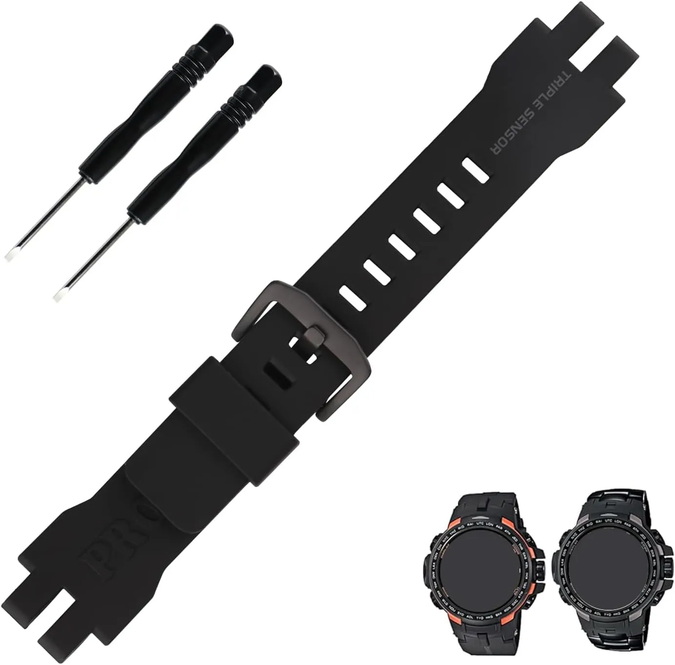 20mm Resin Watch Band replacement for Casio Protrek Pro trek PRG-300 PRW-6000 PRW-6100 PRW-3000 PRW-3100 Strap Wirstband accessories for Men and Women