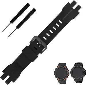 20mm Resin Watch Band replacement for Casio Protrek Pro trek PRG-300 PRW-6000 PRW-6100 PRW-3000 PRW-3100 Strap Wirstband accessories for Men and Women