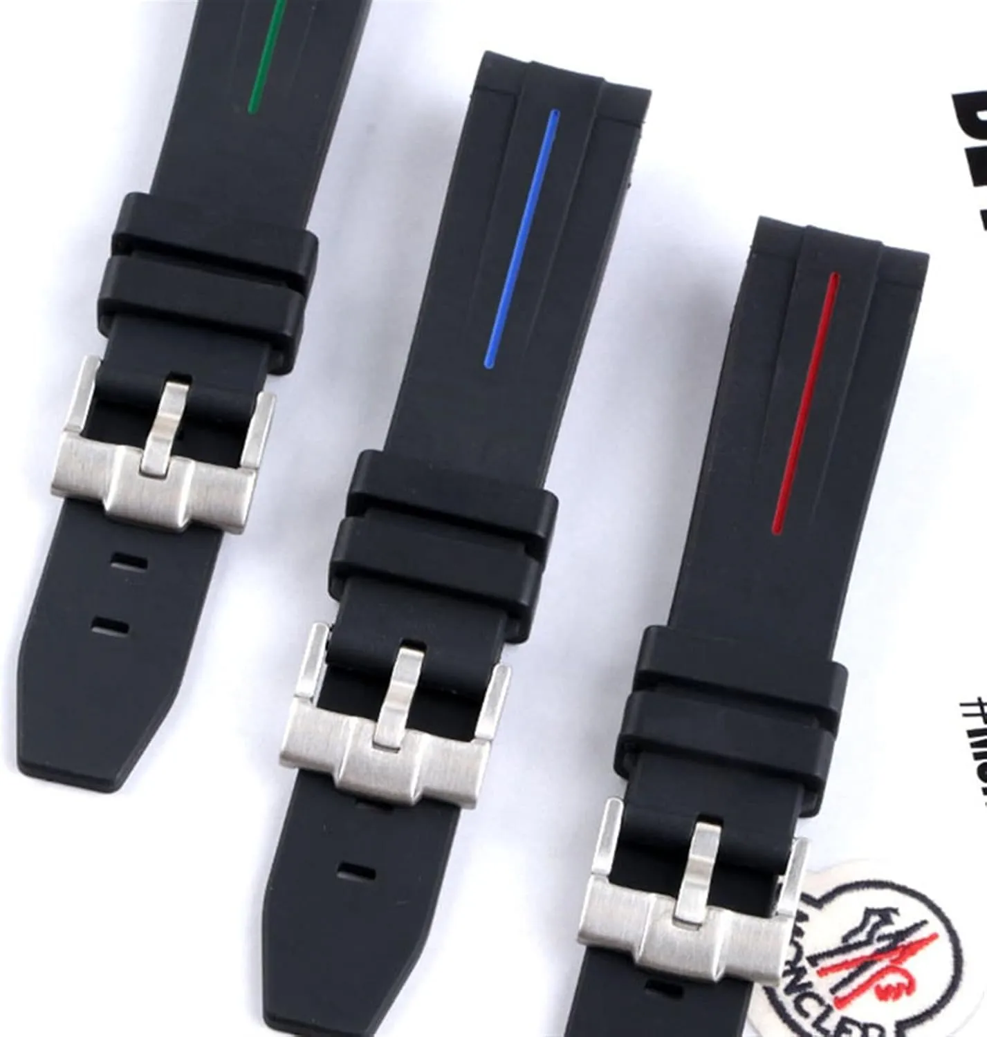 20mm Rubber Watchbands With Pin Buckle For 20mm Watch Strap Waterproof Silicone Bracelet Watch Accessories Parts with Tools