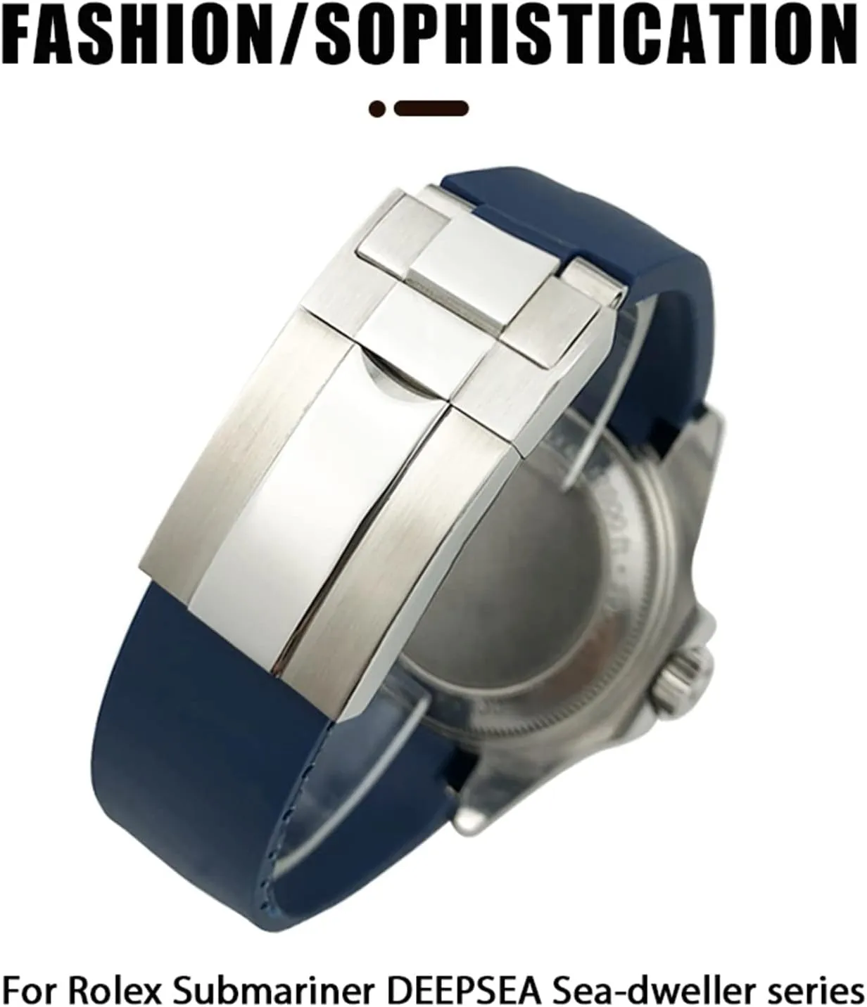21mm 22mm Black Red Blue Rubber Watchband for Deepsea Sea-Dweller 41mm Diving Waterproof Silicone Watch Strap