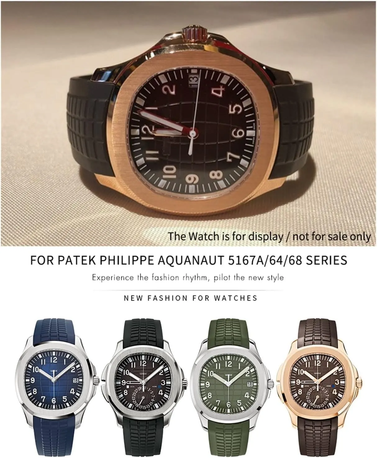 21mm Quality Rubber Watchband For Patek Aquanaut Philippe For PP 5164A 5167A Silicone Watch Strap Braceletes Waterproof