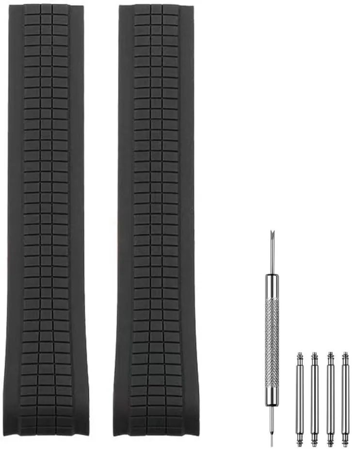 21mm Silicone Rubber Watch Band Strap Compatible with Patek Aquanaut Philippe -5164A 5167A