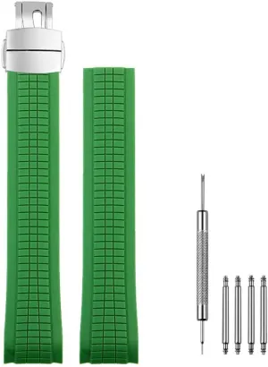 21mm Silicone Rubber Watch Band Strap Compatible with Patek Aquanaut Philippe -5164A 5167A