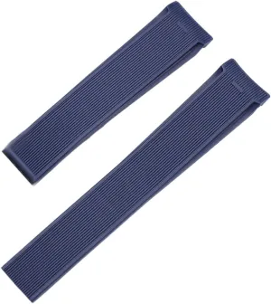 22mm Waterproof Bracelet Watch Band Rubber Watch Strap for Tag Heuer Aquaracer 300 Way201b (Color : Blue, Size : 22mm)
