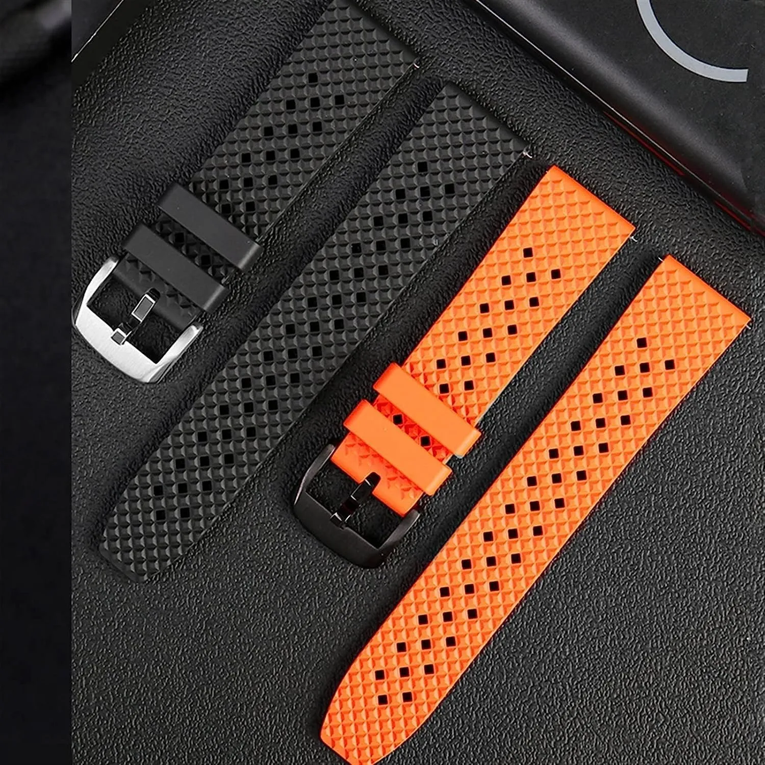22mm20mm FluoroRubber Watchband for Omega Planet Ocean seamaster 300 Diving Waterproof Sport strap Replacement watch Accessories