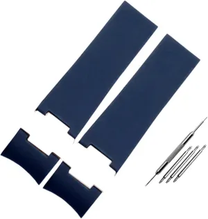22x20mm DIVER and MARINE Waterproof Silicone Rubber watchband Wrist Watch Band Belt For Ulysse Nardin Man strap tools