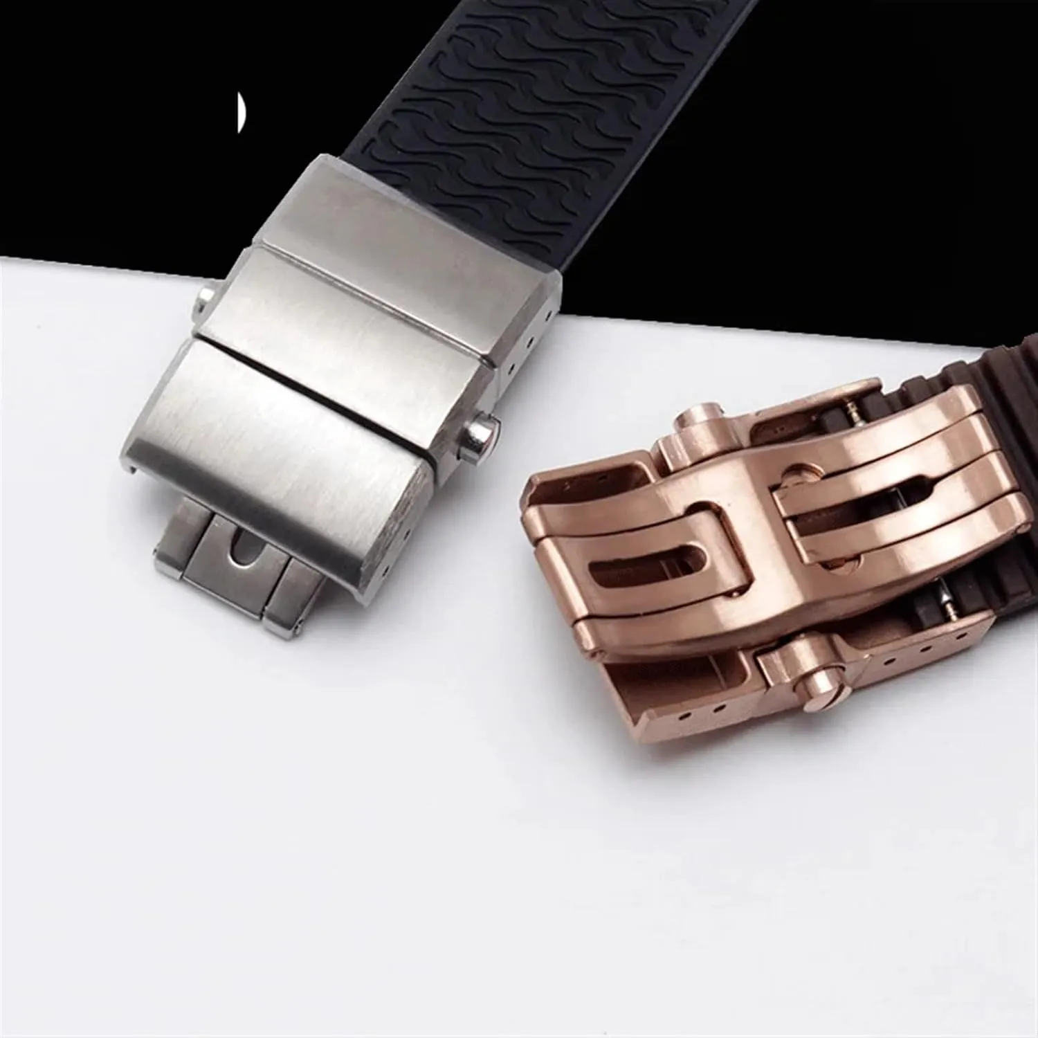 22x20mm DIVER and MARINE Waterproof Silicone Rubber watchband Wrist Watch Band Belt For Ulysse Nardin Man strap tools
