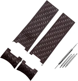 22x20mm DIVER and MARINE Waterproof Silicone Rubber watchband Wrist Watch Band Belt For Ulysse Nardin Man strap tools