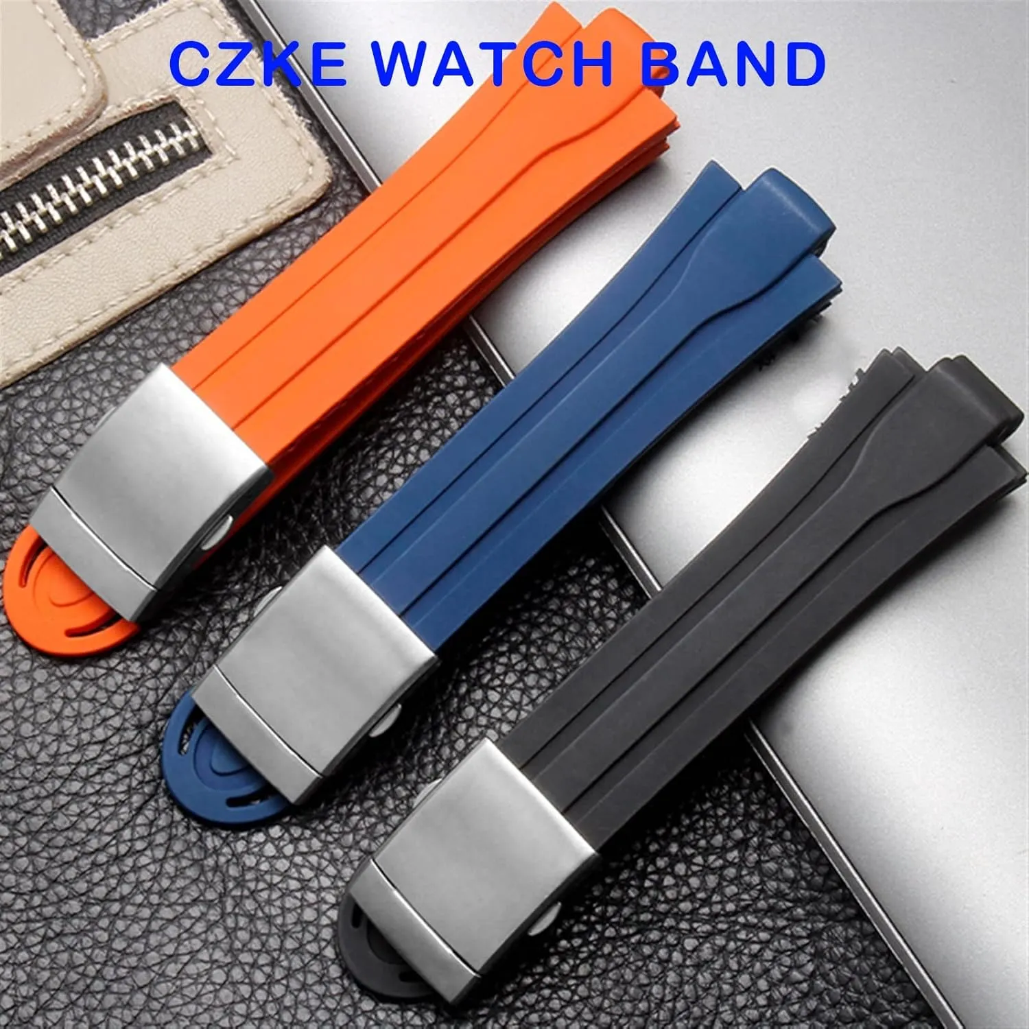 24mm*12mm Lug End Rubber Waterproof Watchband For Oris Wristband Silicone Band Stainless Steel Folding Clasp