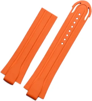 24mm*12mm Lug End Rubber Waterproof Watchband For Oris Wristband Silicone Band Stainless Steel Folding Clasp