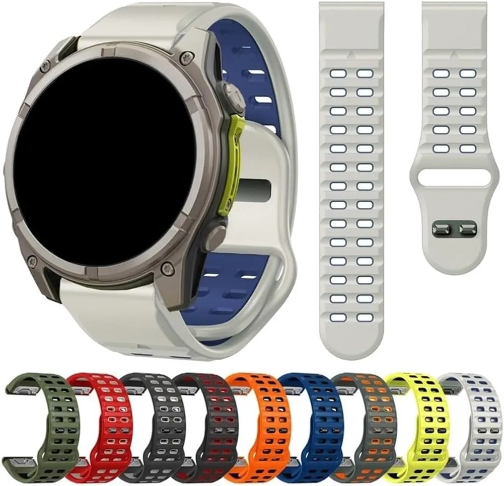 26mm 22mm Silicone Watch Band Fit for Garmin Fenix 8 E 7 7X Epix Pro 6 6x 5 5X Plus/Marq/ D2 G1/ 965 955/ Enduro 3