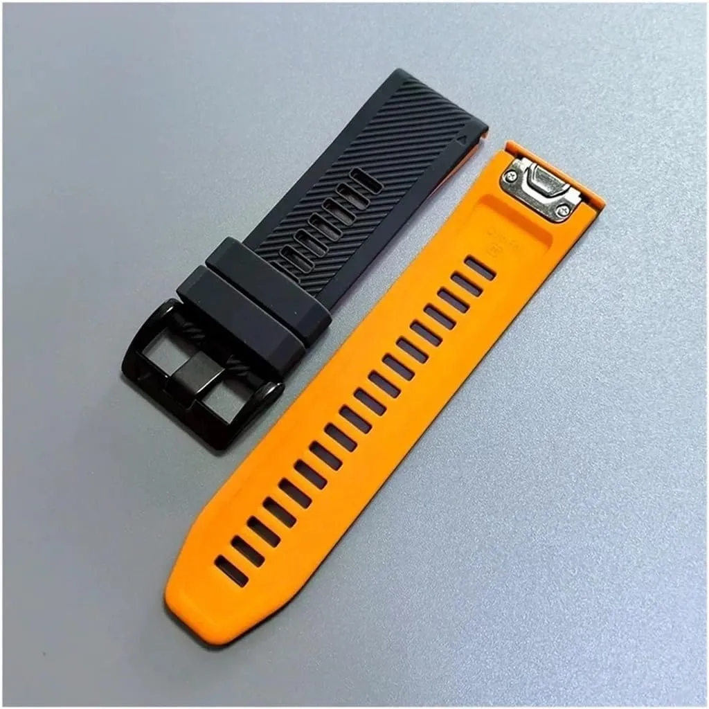 26mm 22mm Two-Tone Silicone Watch Band Fit for Garmin Fenix 8 E 47mm 51mm/ Enduro 3