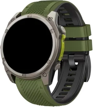 26mm 22mm Two-Tone Silicone Watch Band Fit for Garmin Fenix 8 E 47mm 51mm/ Enduro 3