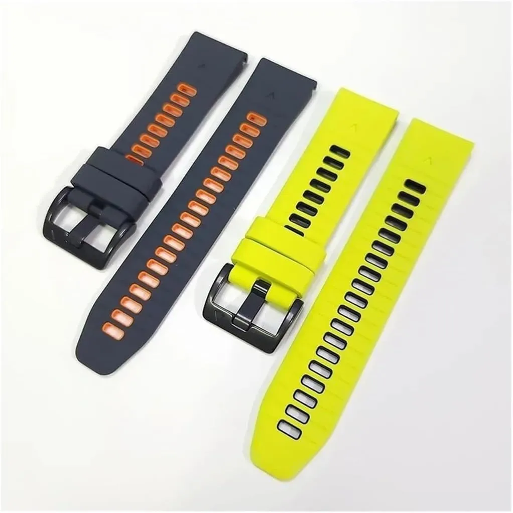 26mm 22mm Two-Tone Silicone Watch Band Fit for Garmin Fenix 8 E 47mm 51mm/ Enduro 3
