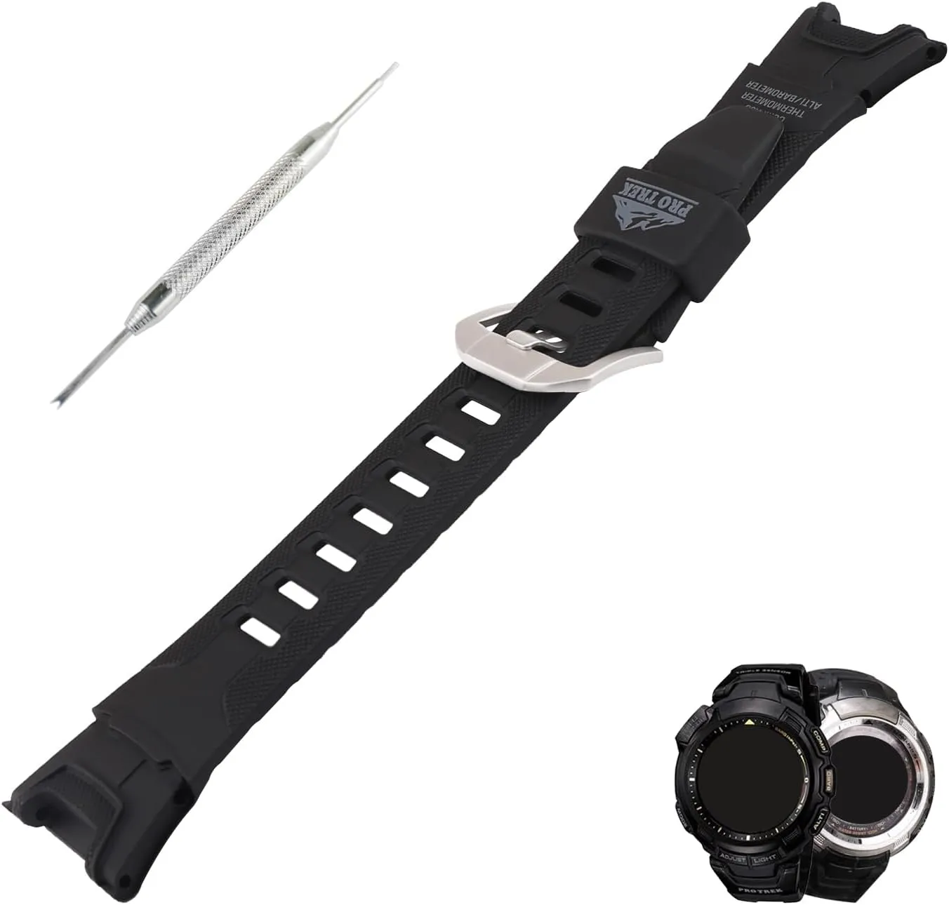 27mm Resin Watch Band replacement for Casio Protrek Pro trek PRG-110C PRG-110Y PRW-1300 PRW-1300Y PAW-1300 Strap Wirstband accessories for Men and Women