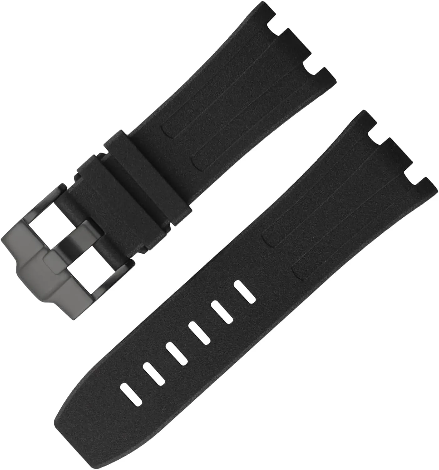 28mm Rubber Watch Band replacement for Audemars Piguet AP Royal Oak Offshore 15703 15710 15400 26470 26400 28 mm Silicone Strap Wirstband accessories with Buckle for Men and Women