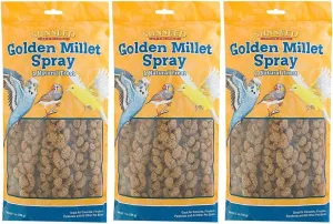 (3 Pack) Sun Seed Company Millet Spray Treats - 4-Ounce Each