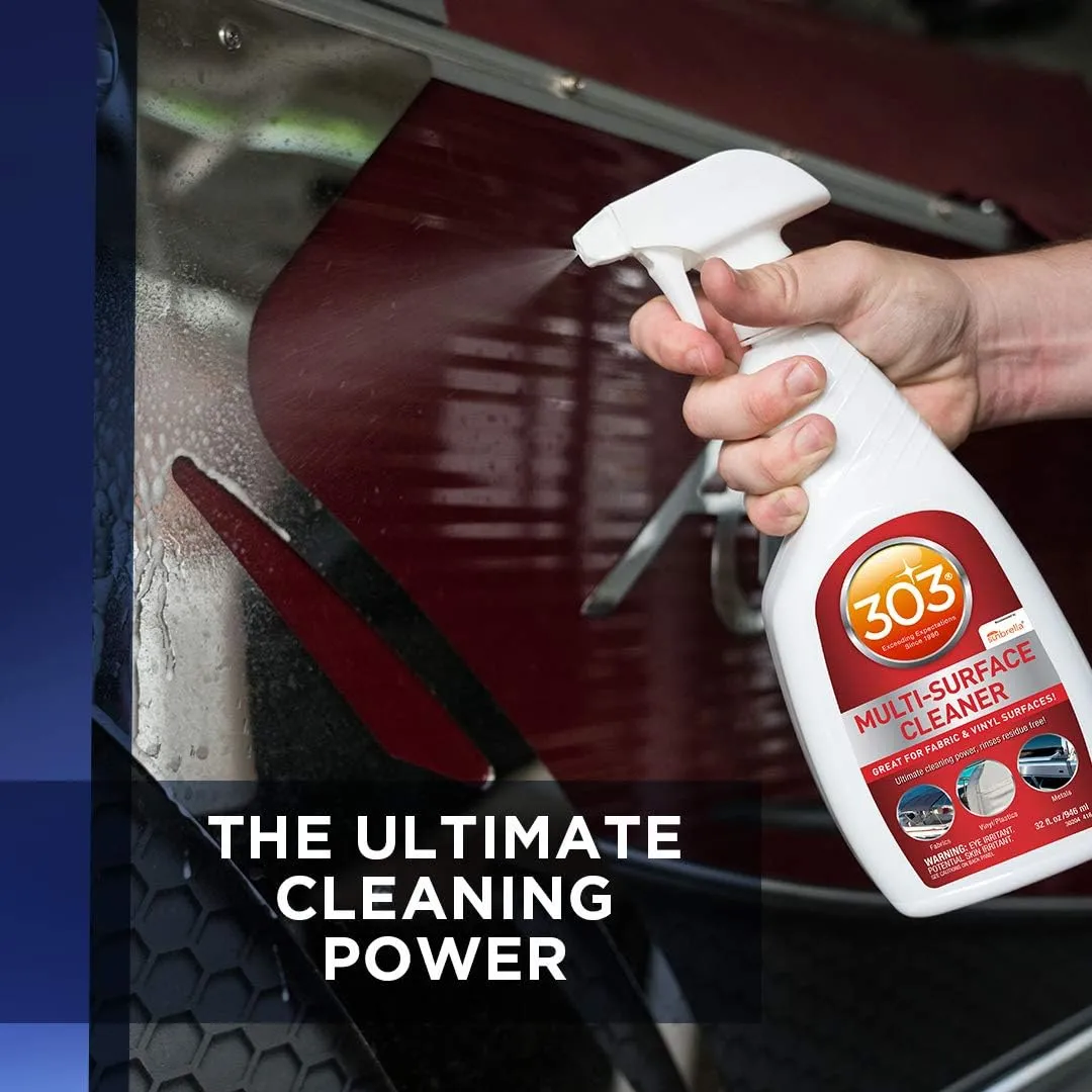 303 Products Multi-Surface Cleaner - Safely Cleans All Water Safe Surfaces - Ultimate Cleaning Power - Rinses Residue Free - Recommended By Sunbrella, 32 fl. oz. (30207)