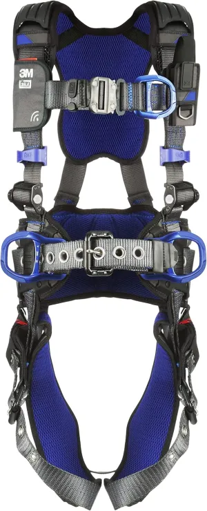 3M 1140189 DBI-SALA ExoFit X300 Comfort Construction Climbing Positioning Safety Harness Fall Protection, Back, Front, Hip D-Rings, Auto-Locking Quick Connect Chest Buckle, Tongue Leg Buckle, Large