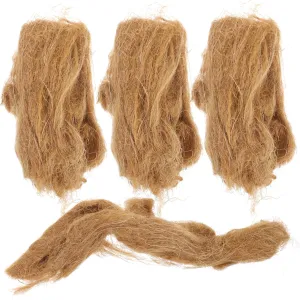 4Pcs Natural Jute Fire Starters for Outdoor Survival Weather Resistant Camping Tools Quick Ignition Fire Starters Essential Camping Supply for Hiking Survival
