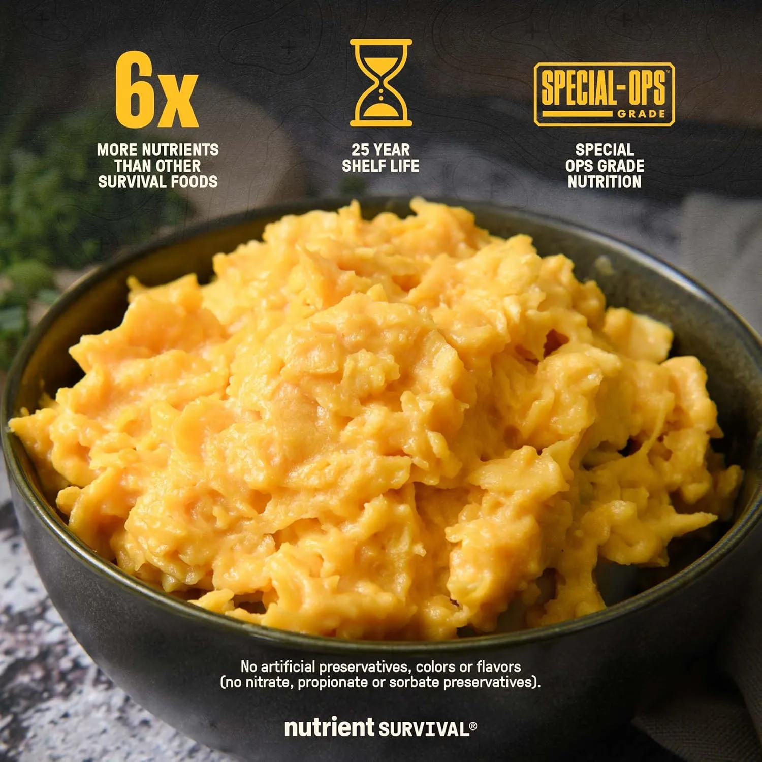 70 Egg Equivalent Nutrient Survival Vitamin Powdered Eggs Blend, Freeze Dried Prepper Supplies & Emergency Food Supply, 33 Essential Nutrients, Gluten Free, Shelf Stable Up to 25 Years