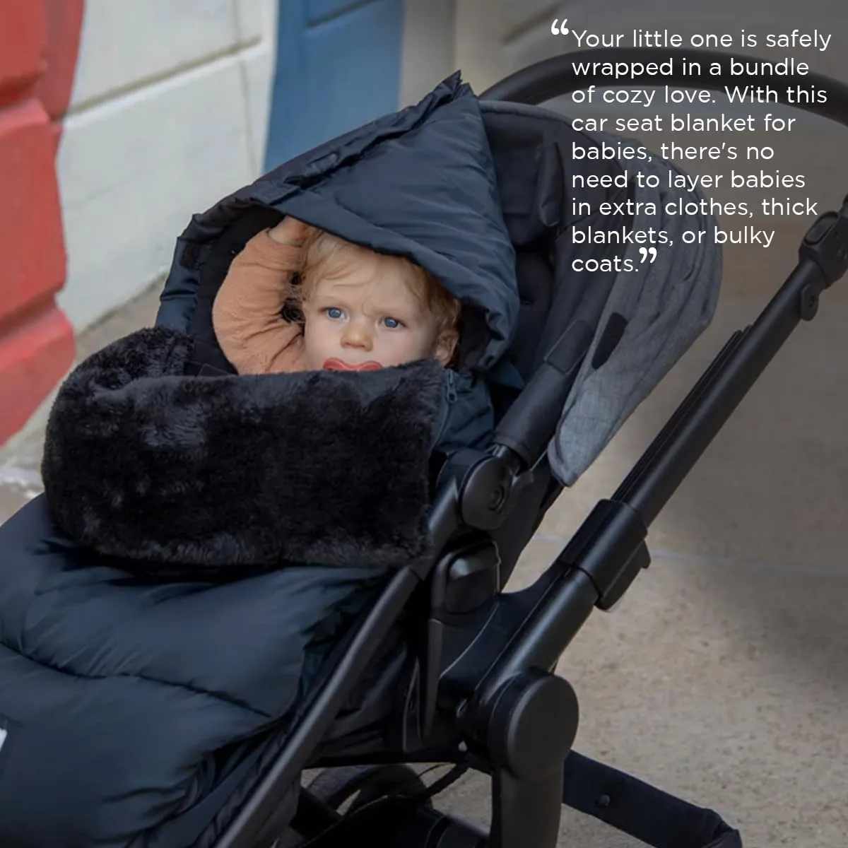7AM Enfant Universal Stroller Footmuff - Water Repellent Winter Bunting Bag for Strollers & Car Seats, Soft Micro-Fleece & Plush Lined Stroller Footmuff for Baby Boy & Girl | PlushPOD