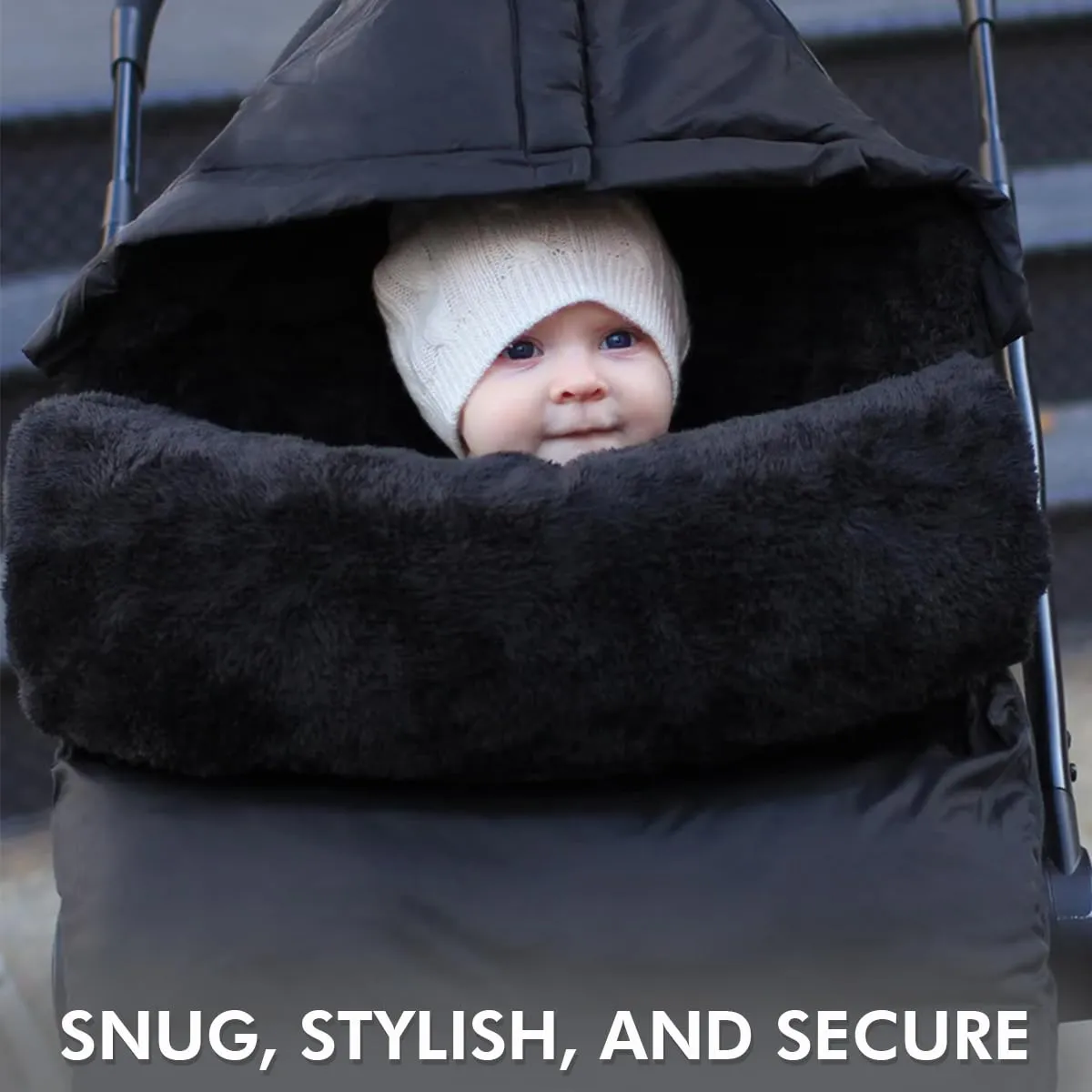 7AM Enfant Universal Stroller Footmuff - Water Repellent Winter Bunting Bag for Strollers & Car Seats, Soft Micro-Fleece & Plush Lined Stroller Footmuff for Baby Boy & Girl | PlushPOD