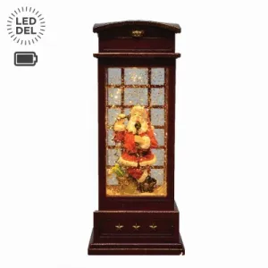 9.8" Telephone Booth Led Lantern, B/O