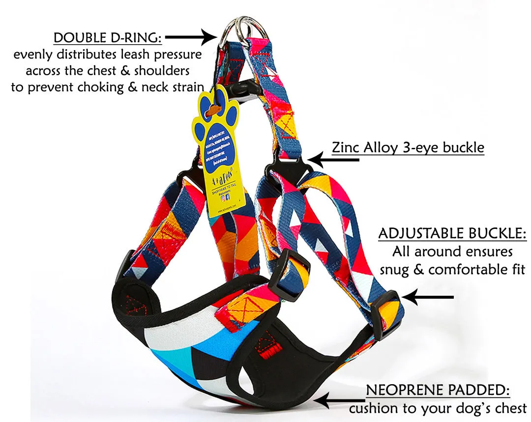 A a Pets' Vest Style Harness for Dogs & Cats Rainbow Colours