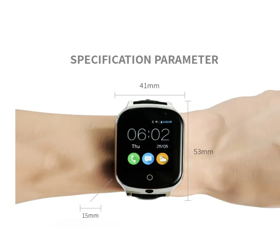 A19 3G GPS Smart Watch GPS Tracking Safety  Emergency GPS WIFI