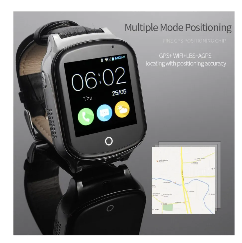 A19 3G GPS Smart Watch GPS Tracking Safety  Emergency GPS WIFI