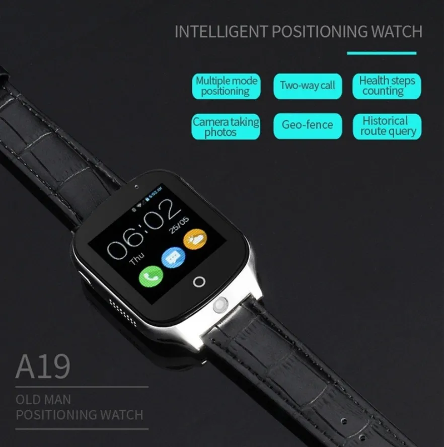 A19 3G GPS Smart Watch GPS Tracking Safety  Emergency GPS WIFI